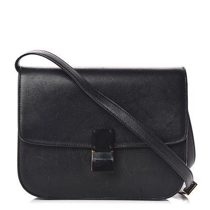 Celine Box Calfskin Medium Classic Box Flap Bag Black 1 of 30
