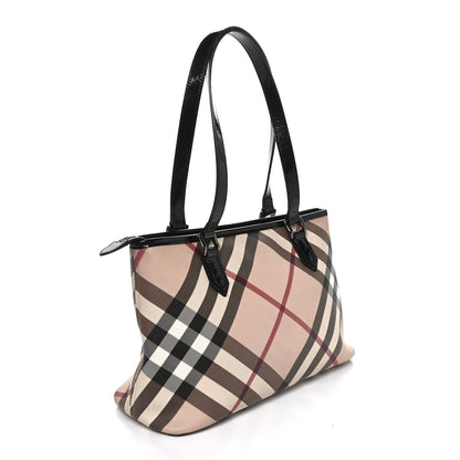 Burberry Supernova Check Small Nickie Tote Black 2 of 9