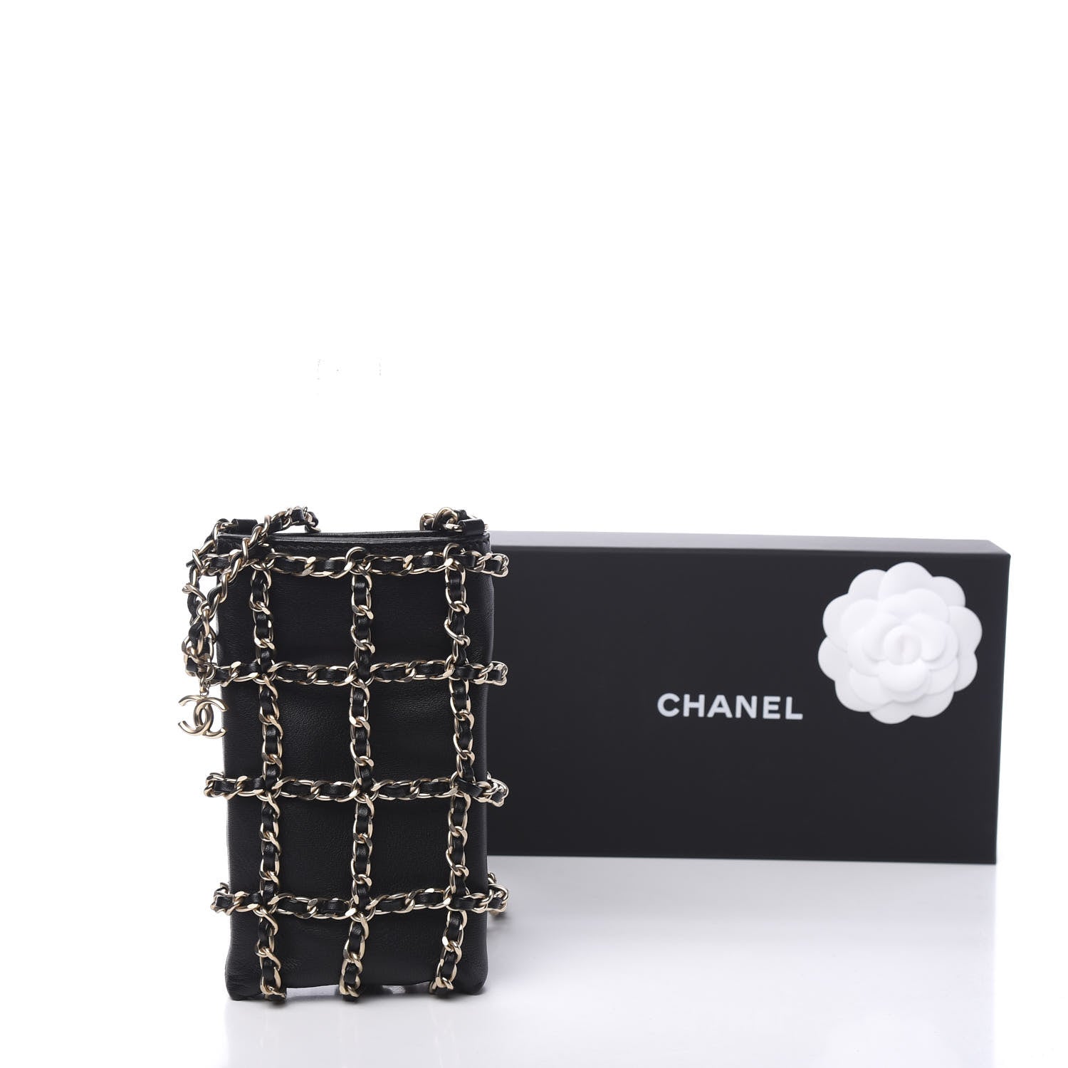 Chanel Lambskin Quilted Small Clutch With Chain Black 11 of 11