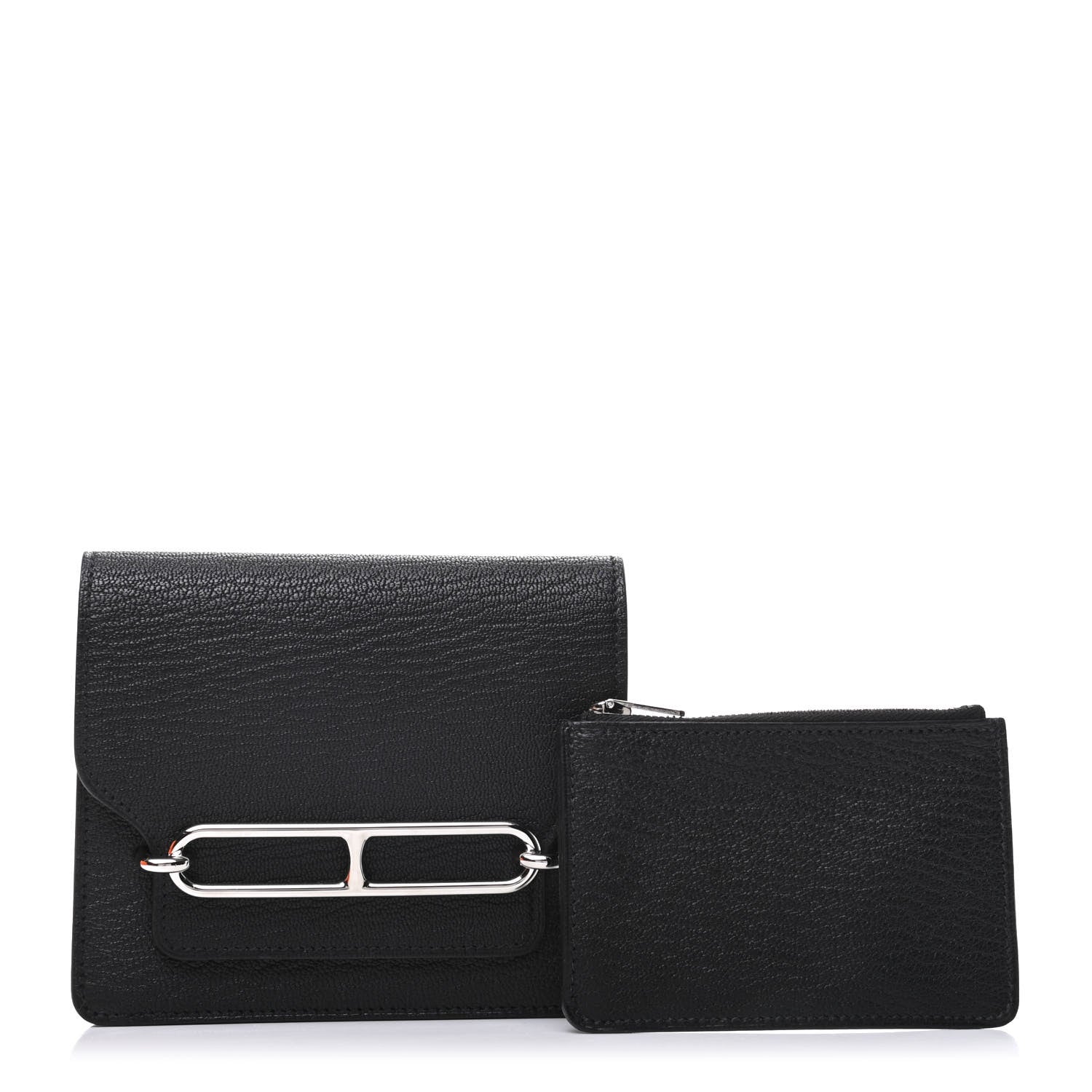 Hermes Chevre Mysore Roulis Slim Wallet Black 1 of 9