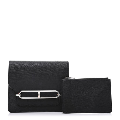 Hermes Chevre Mysore Roulis Slim Wallet Black 1 of 9