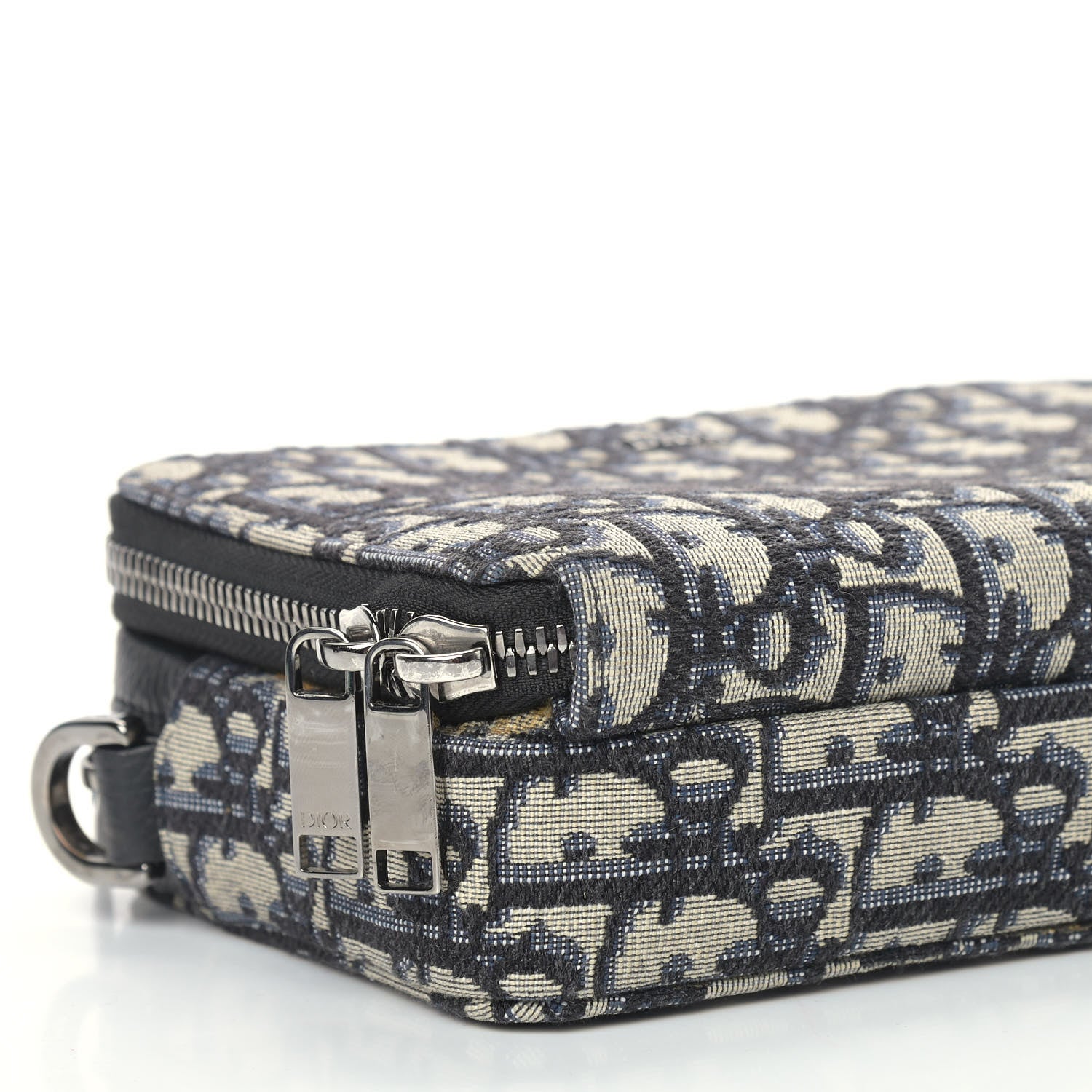 Christian Dior Oblique Pouch Navy Blue 9 of 10