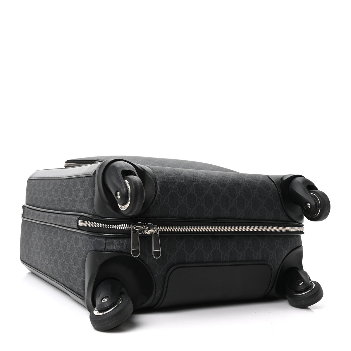 Gucci GG Supreme Monogram Azalea Calfskin Retro Interlocking G Small Savoy Cabin Trolley Black 3 of 9