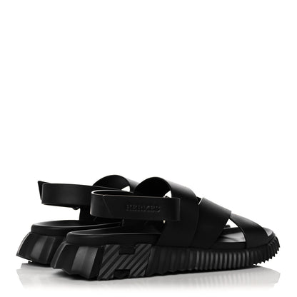 Hermes Calfskin Goatskin Mens Electric Sandals 42.5 Black 4 of 13
