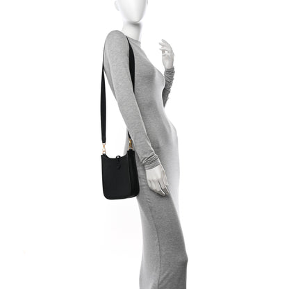 Hermes Taurillon Clemence Evelyne TPM Black 2 of 11