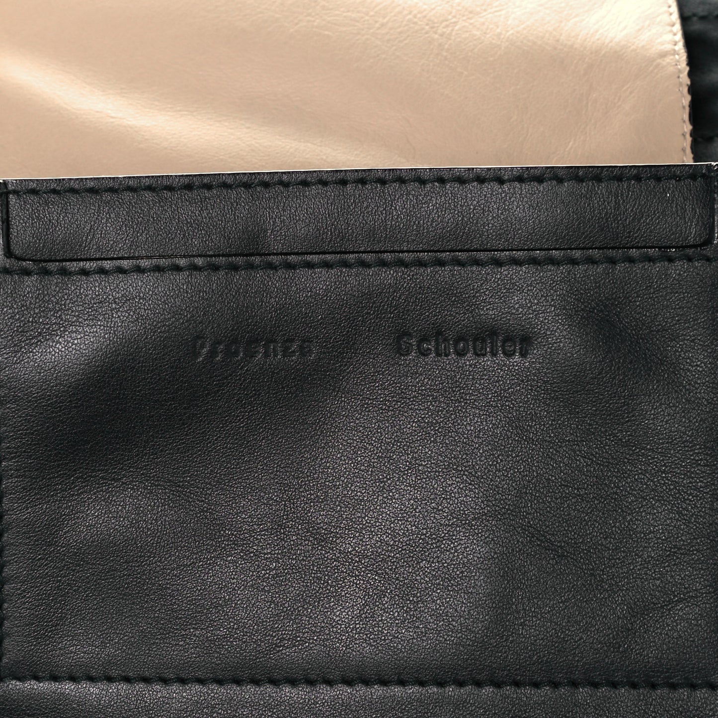 Calfskin Shearling Small Blurred Stripe PS Backpack Black Nude