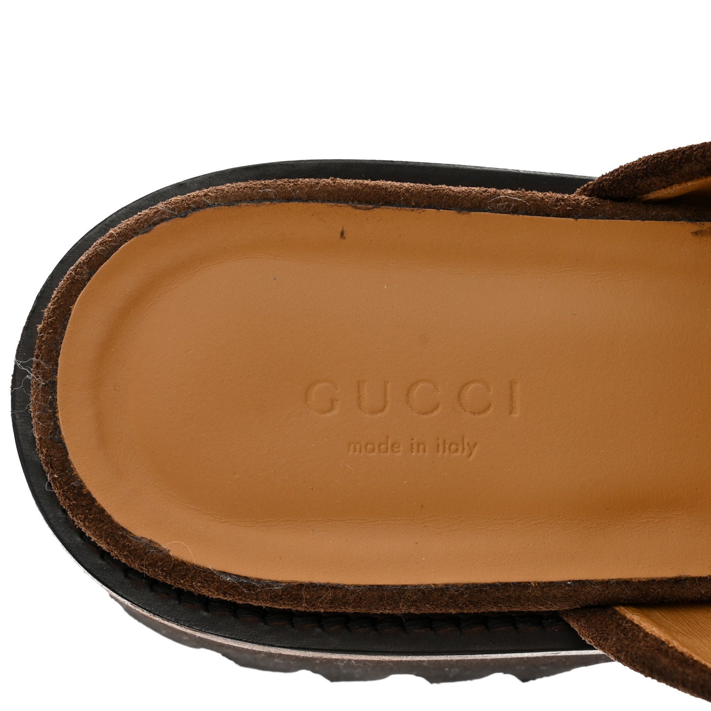 Suede Horsebit Platform Mules 40 Washed Brown