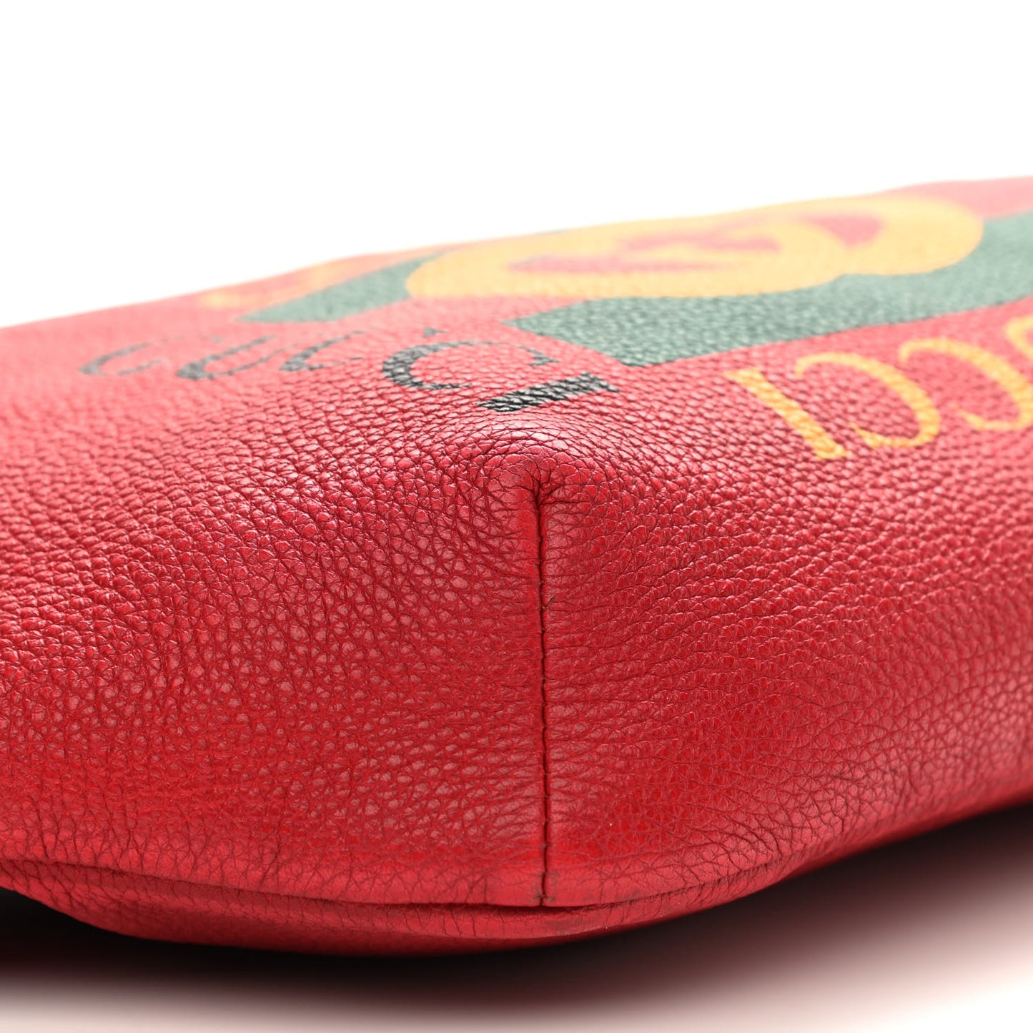 Grained Calfskin Logo Belt Bag Hibiscus Red