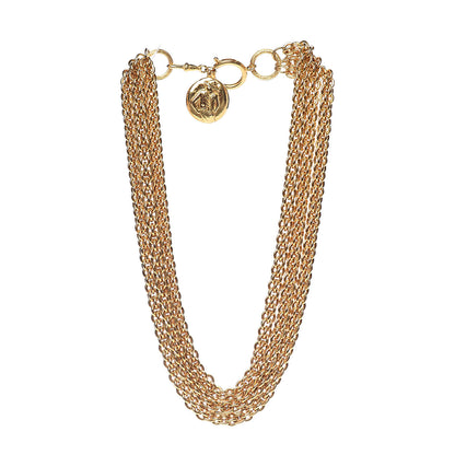 Chanel Multi Strand Medallion Short Necklace Gold 3 of 4