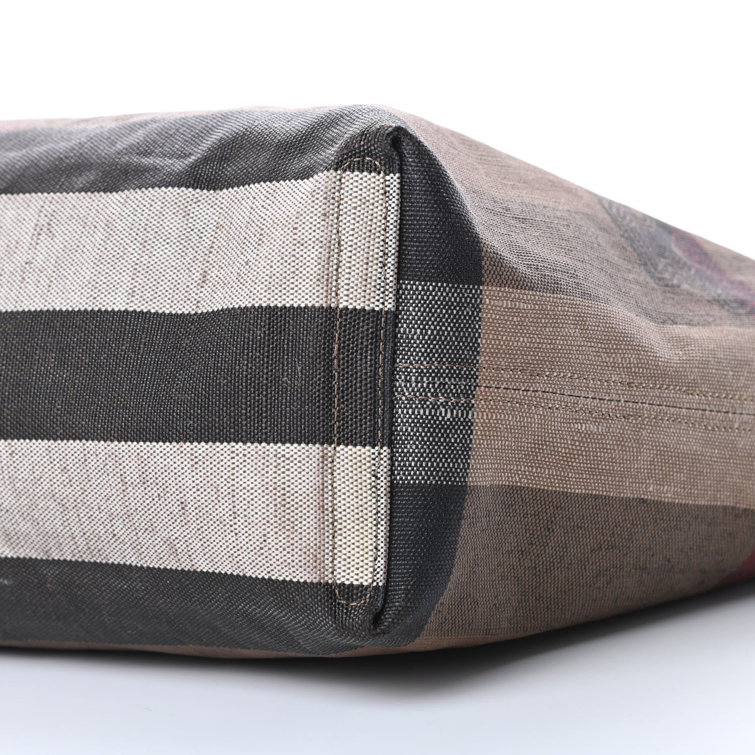 Burberry Coated Canvas Mega Check Medium Doodle Tote Black 10 of 10