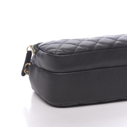 Chanel Calfskin Quilted Day Trips Camera Case Black 8 of 10