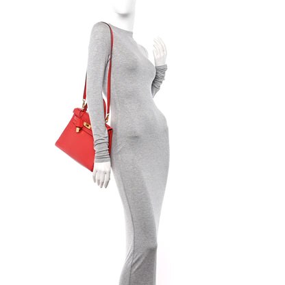 Hermes Evercolor Kelly Retourne 28 Rouge Tomate 2 of 10