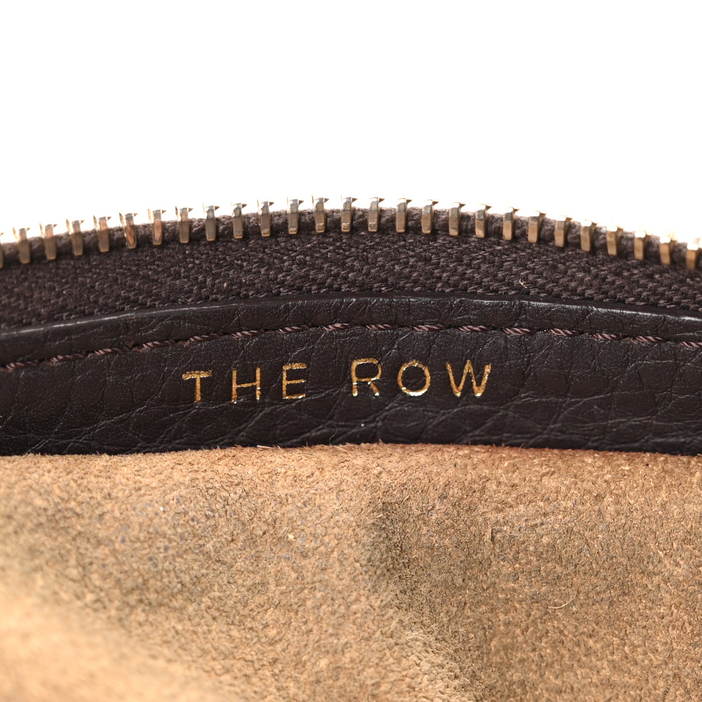 Grained Calfskin Large Slouchy Banana Bag Brunette