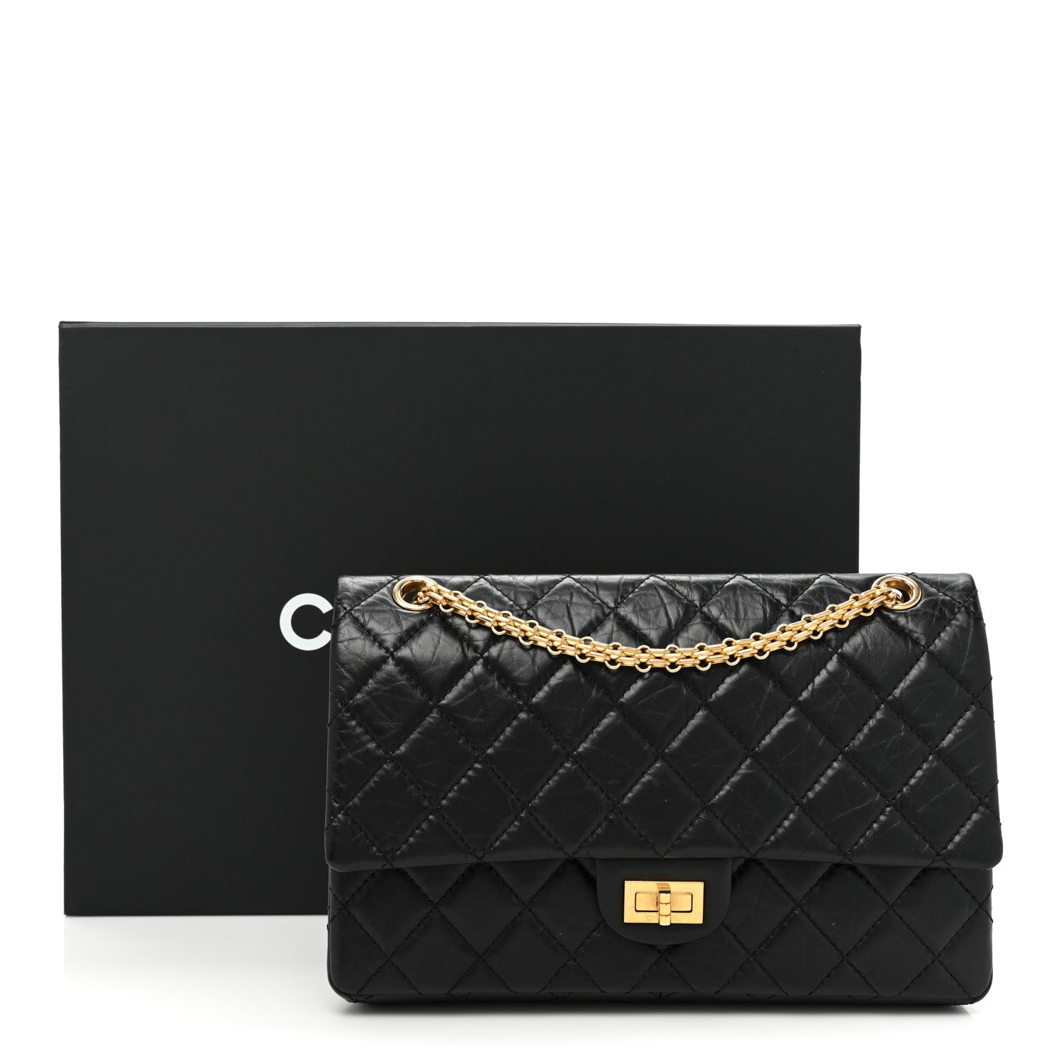 Chanel Aged Calfskin Quilted 2.55 Reissue 226 Flap Black 12 of 12