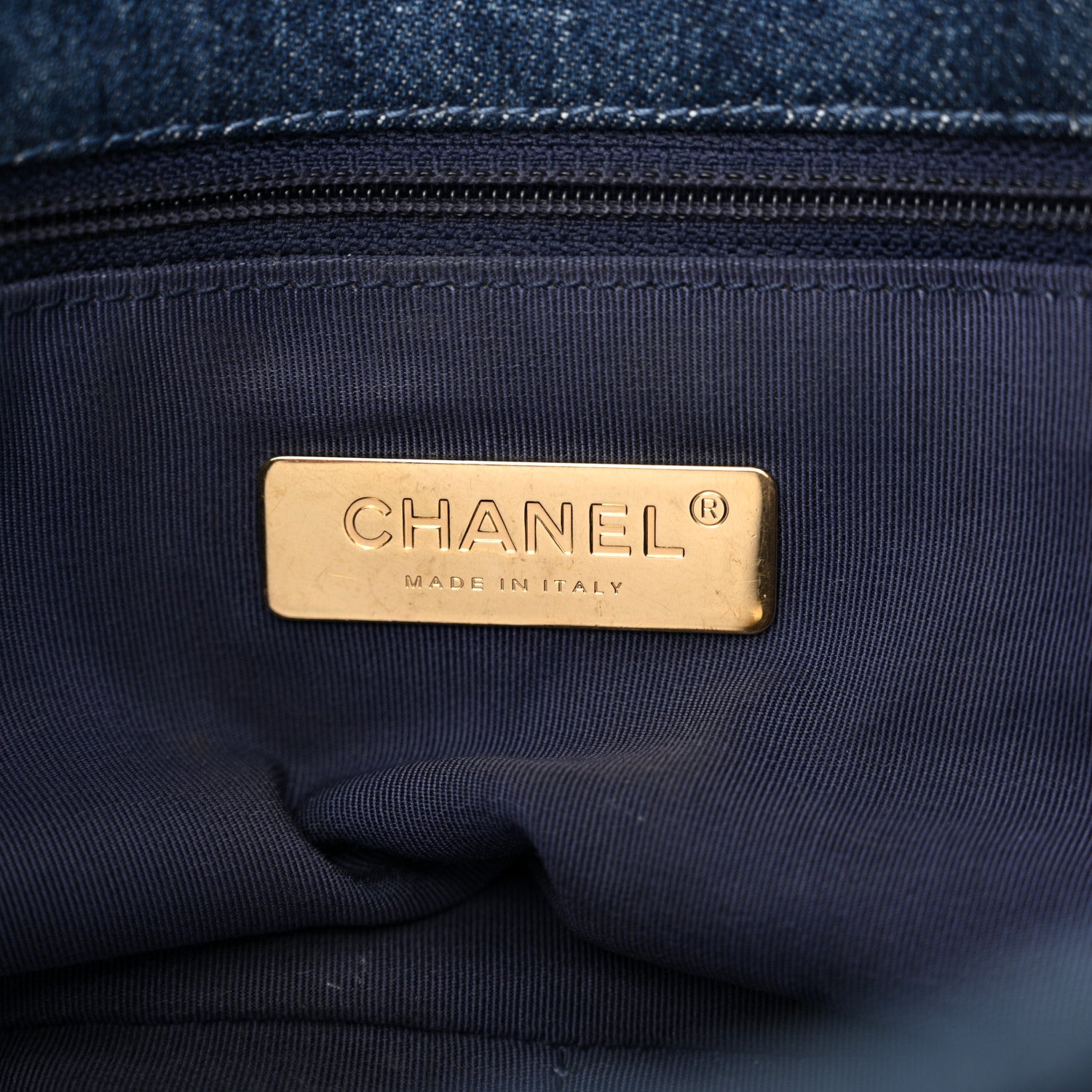 Chanel Denim Quilted Large Chanel 19 Flap Blue 6 of 10