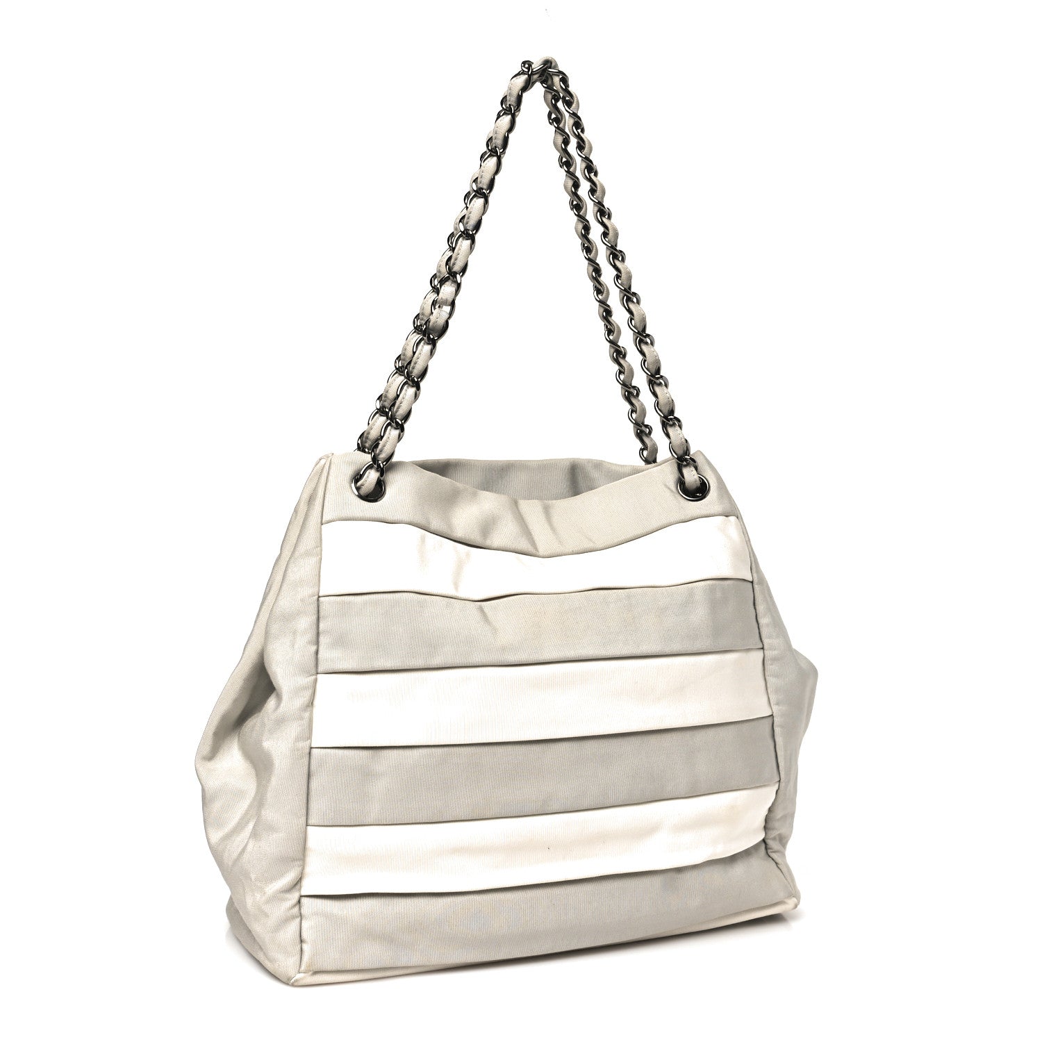 Chanel Nylon Quilted 2.55 Reissue Tote White Grey 3 of 10