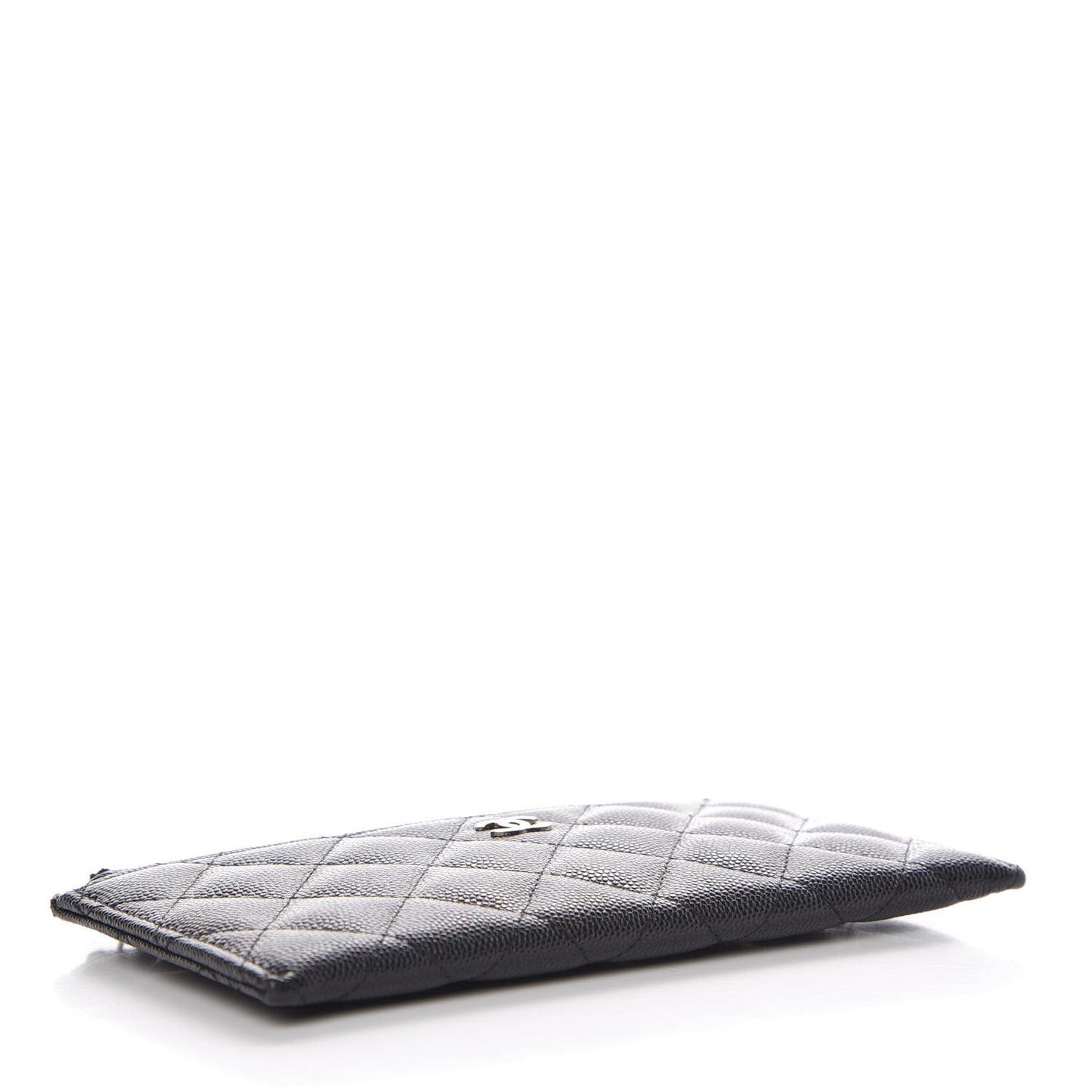 Caviar Quilted Classic Zip Pouch Black