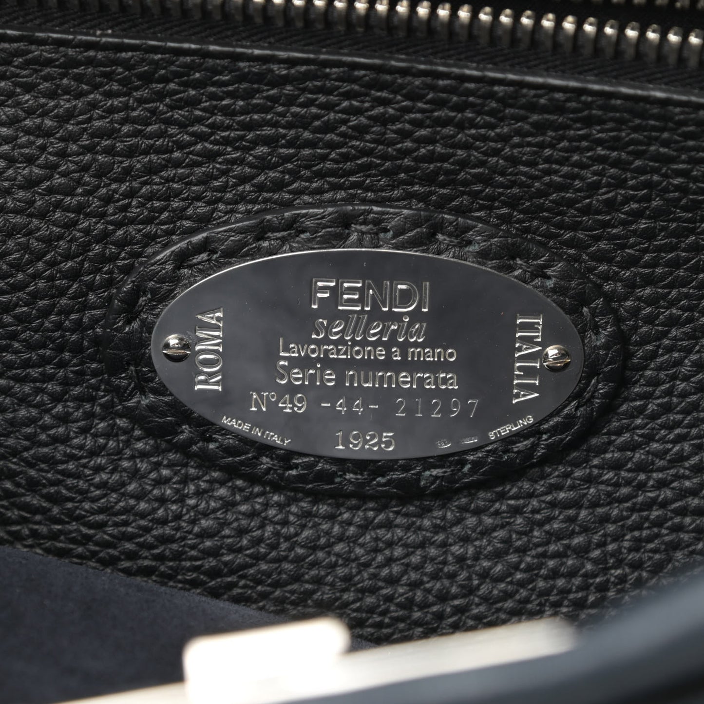 Cuoio Romano Selleria Bi-Color Large Mens Peekaboo Iconic Essential Satchel Lavagna Black
