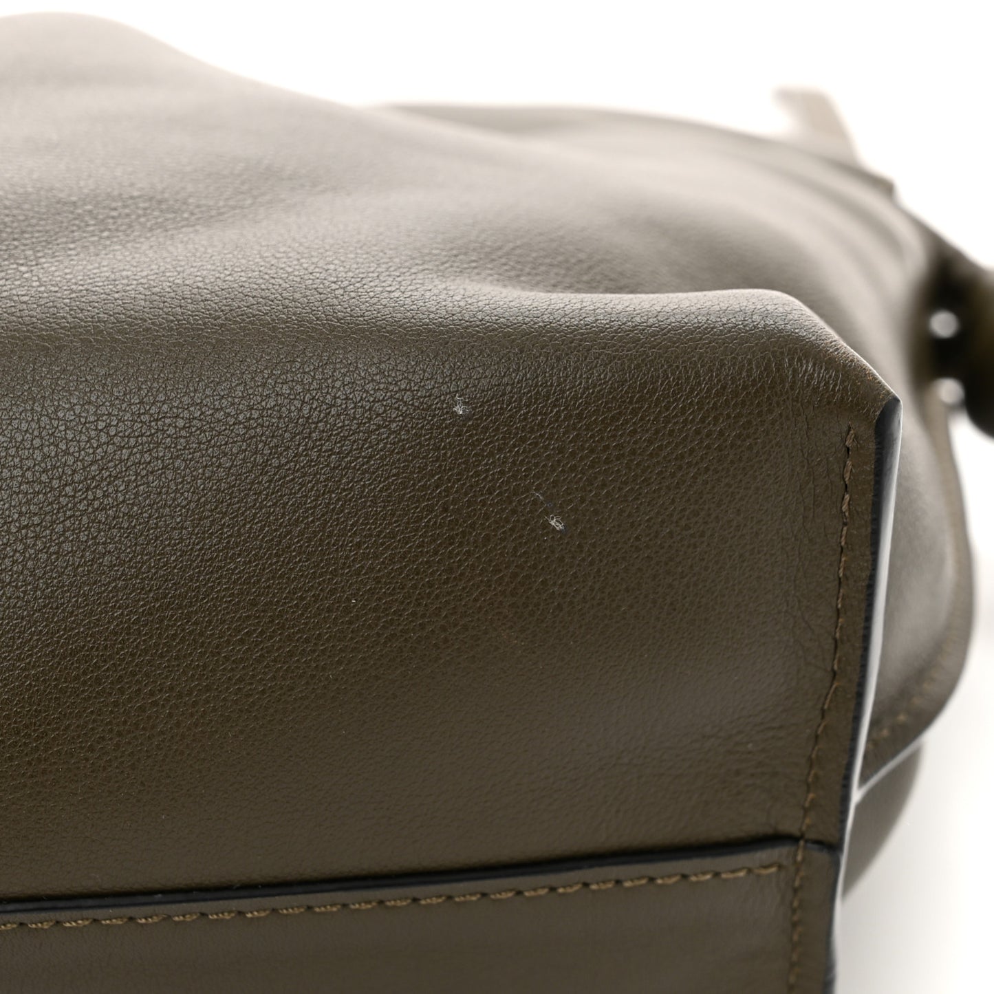 Nappa Medium Flamenco Knot Bag Dark Khaki