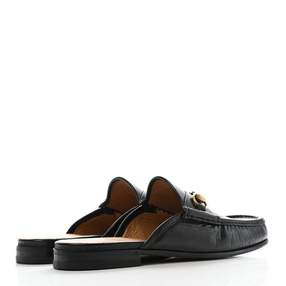 Gucci Goatskin Mens Horsebit Slippers 10 Black 4 of 8