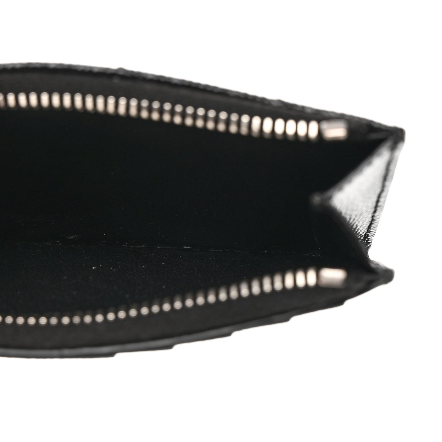 Grain De Poudre Matelasse Chevron Monogram Fragments Zippered Card Case Black