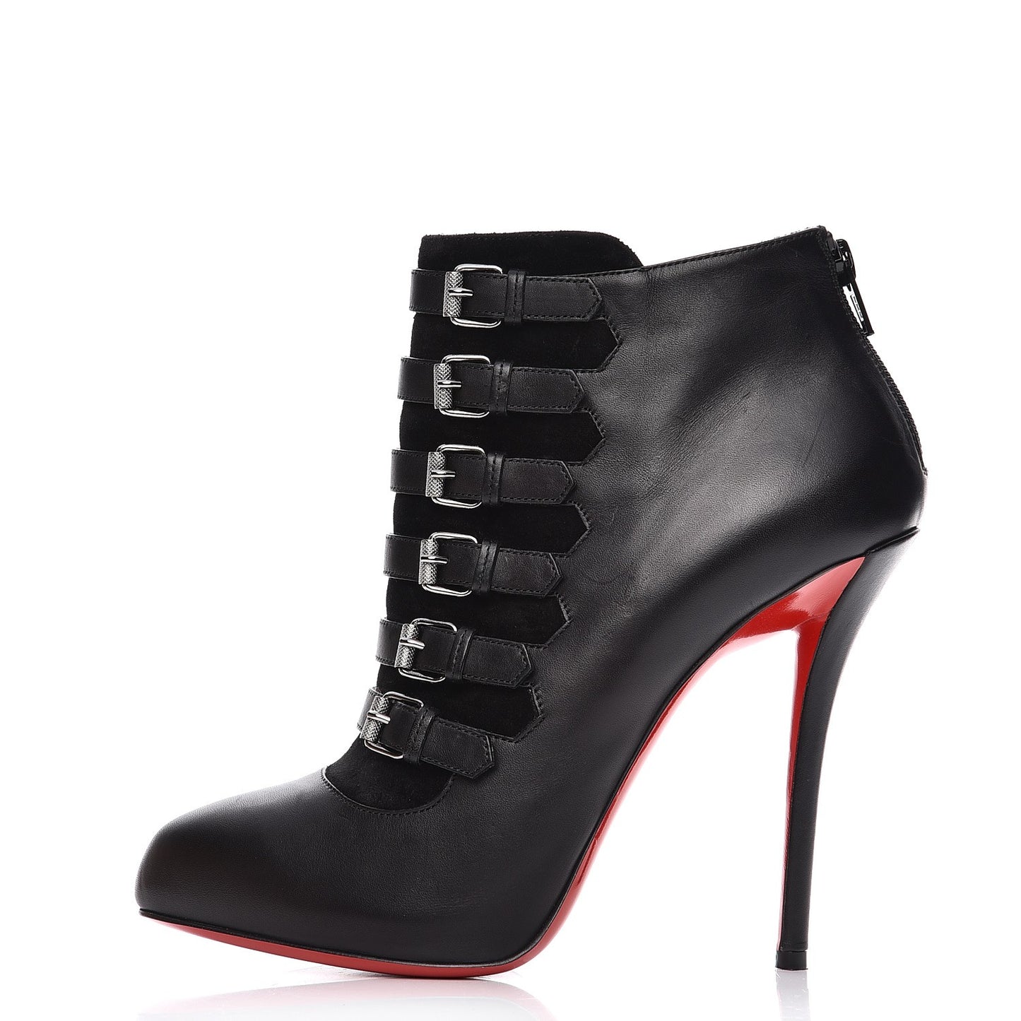 Calfskin Veau Velours Attroupa 120 Booties 39.5 Black