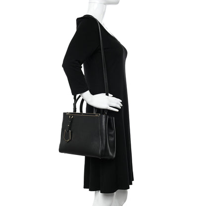 Fendi Vitello Elite Petite 2Jours Tote Black 2 of 17