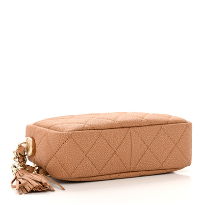 Chanel Caviar Quilted Mini Coco Tassel Camera Case Beige 4 of 10