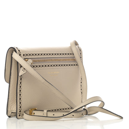 Burberry Grainy Calfskin Broguing Tassel Fringe Small Macken Crossbody Bag Beige 3 of 15