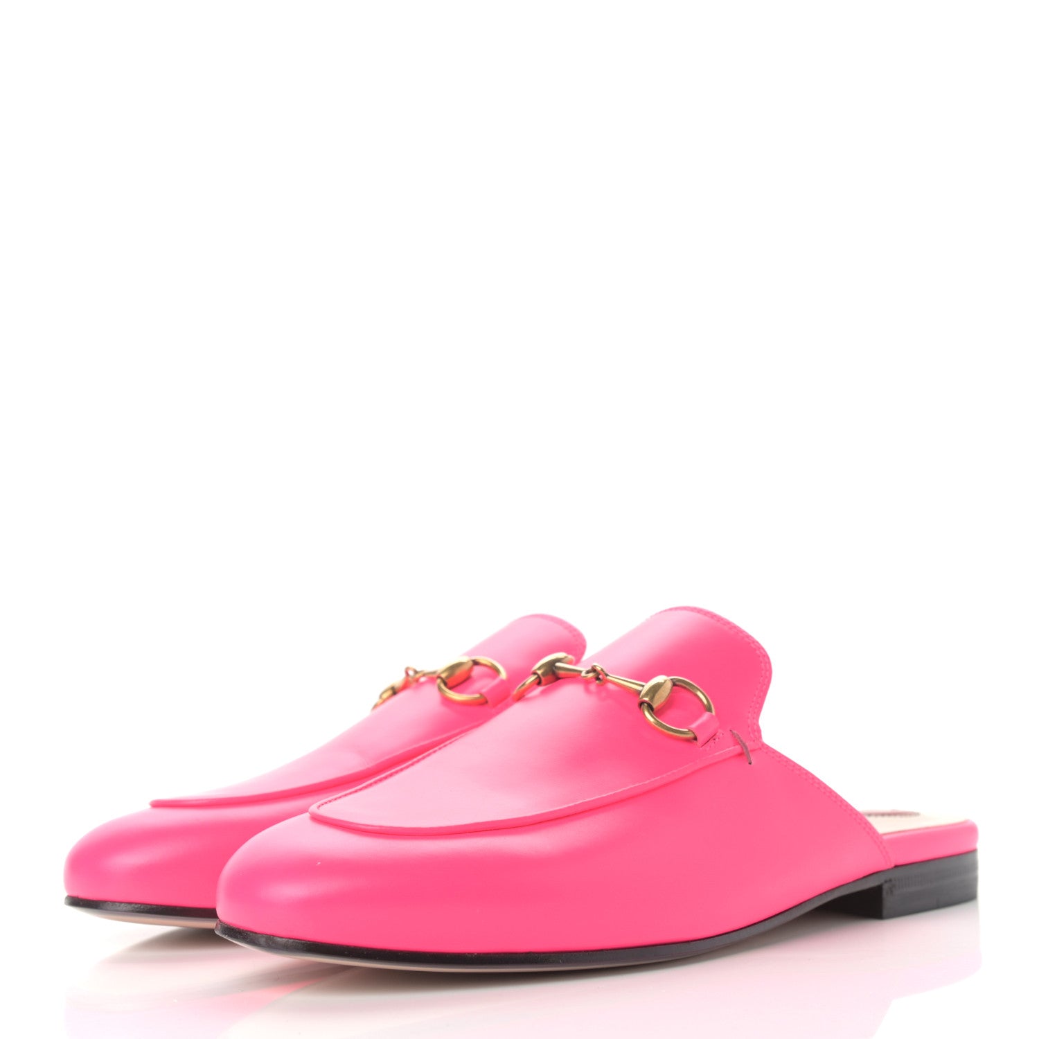 Gucci Calfskin Womens Princetown Slippers 35.5 Fuxia Fluo 3 of 8