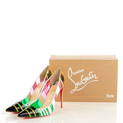 Christian Louboutin Patent Kid PVC Bandy 100 Pumps 38 Multicolor 3 of 6
