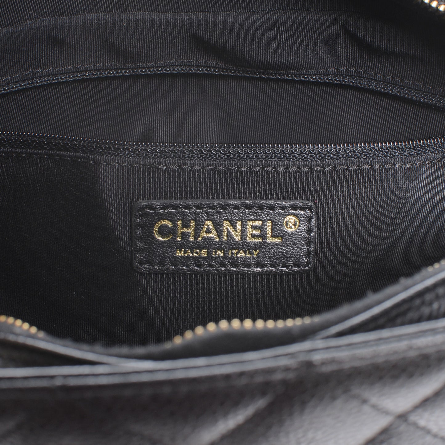 Caviar Quilted Petit Timeless Tote PTT Black