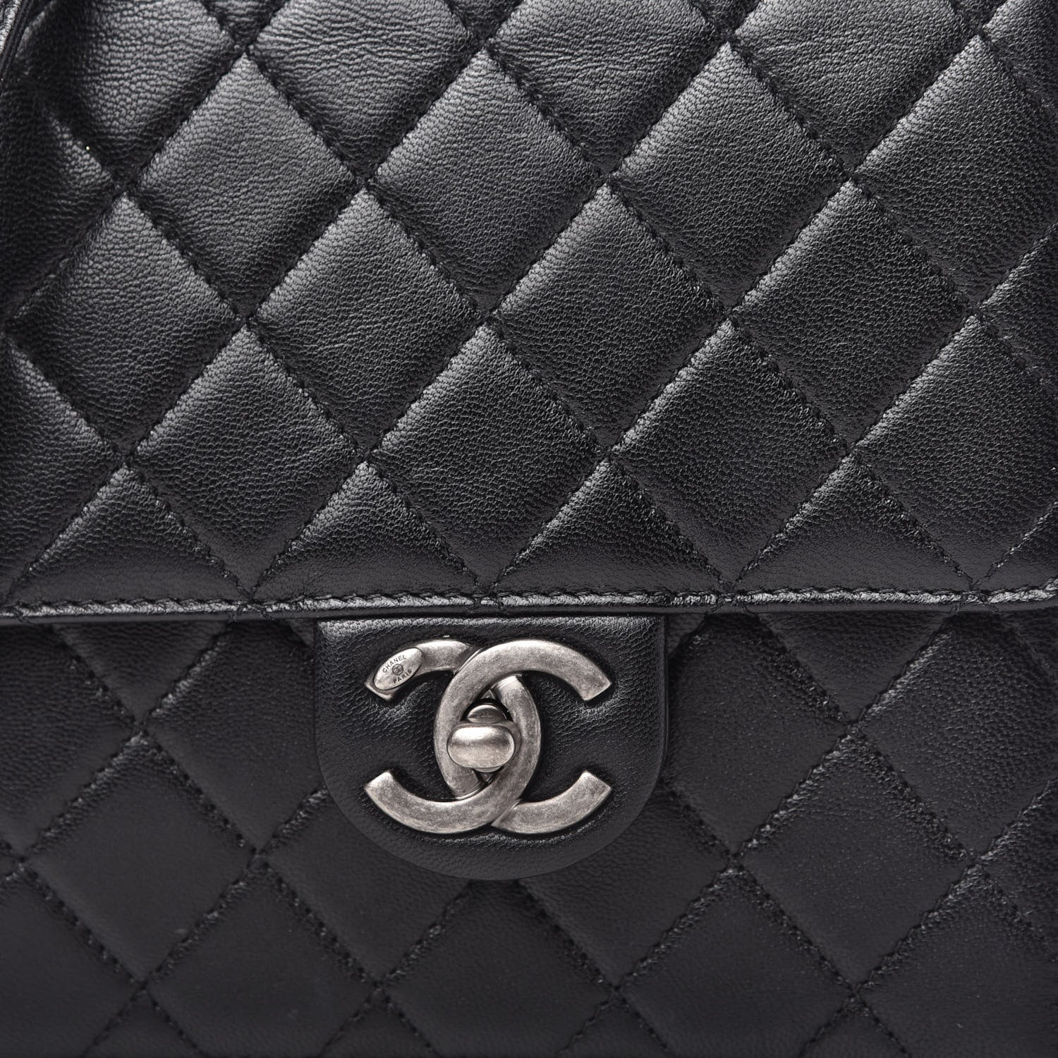 Chanel Lambskin Quilted Chic Pearls Flap Black 10 of 10