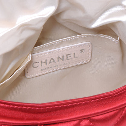 Chanel Satin Flap Clutch Red 5 of 7