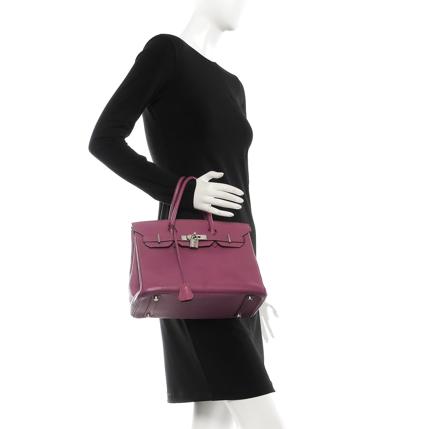 Hermes Chevre de Coromandel Birkin 30 Cyclamen 2 of 7