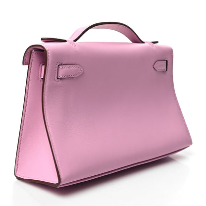 Hermes Swift Kelly Pochette Clutch Mauve Sylvestre 3 of 12