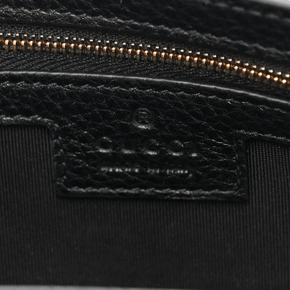 Gucci GG Grainy Calfskin Emblem Wallet On Chain Black 6 of 11