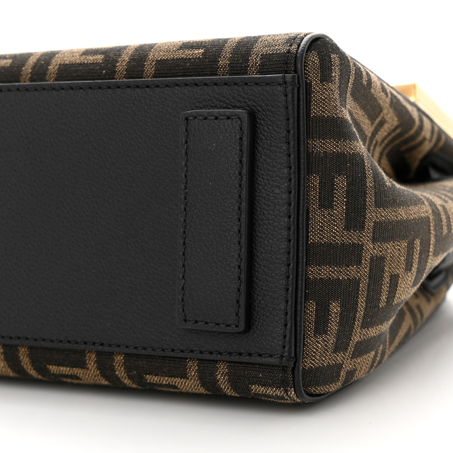 Versace X FENDI Grained Calfskin Fendace Medium La Medusa Top Handle Bag Black Brown 9 of 12