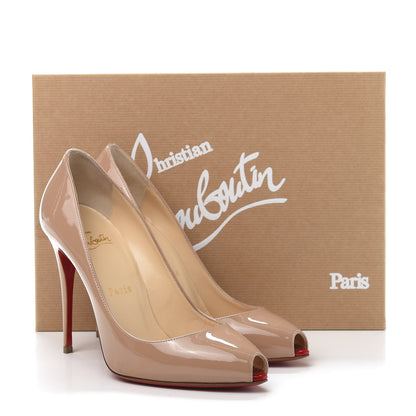 Christian Louboutin Patent Tibur 100 Pumps 36 Nude 8 of 8