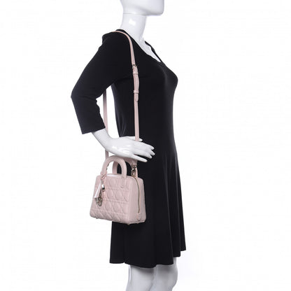 Christian Dior Lambskin Cannage Bag Pink 2 of 9
