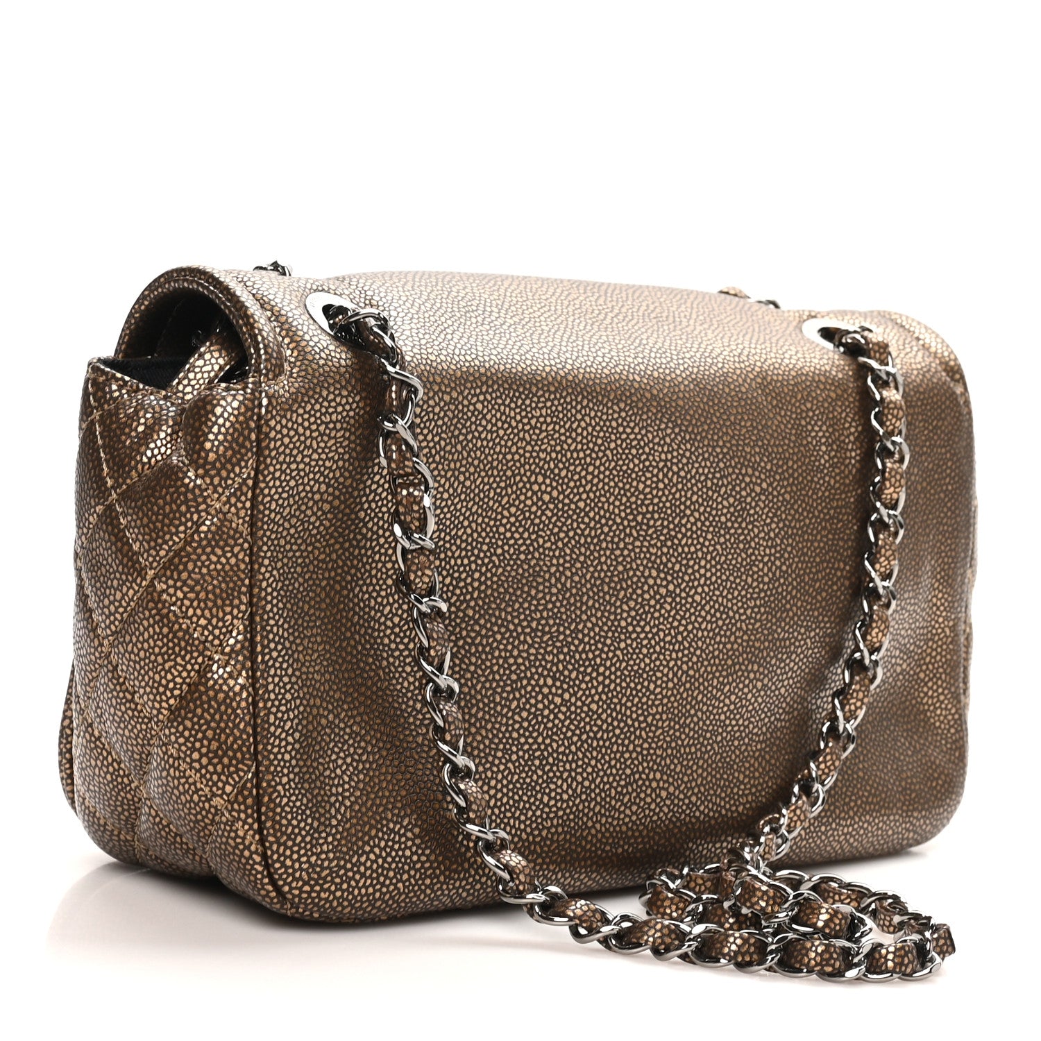 Chanel Metallic Caviar Medium Timeless CC Flap Bronze Bronze