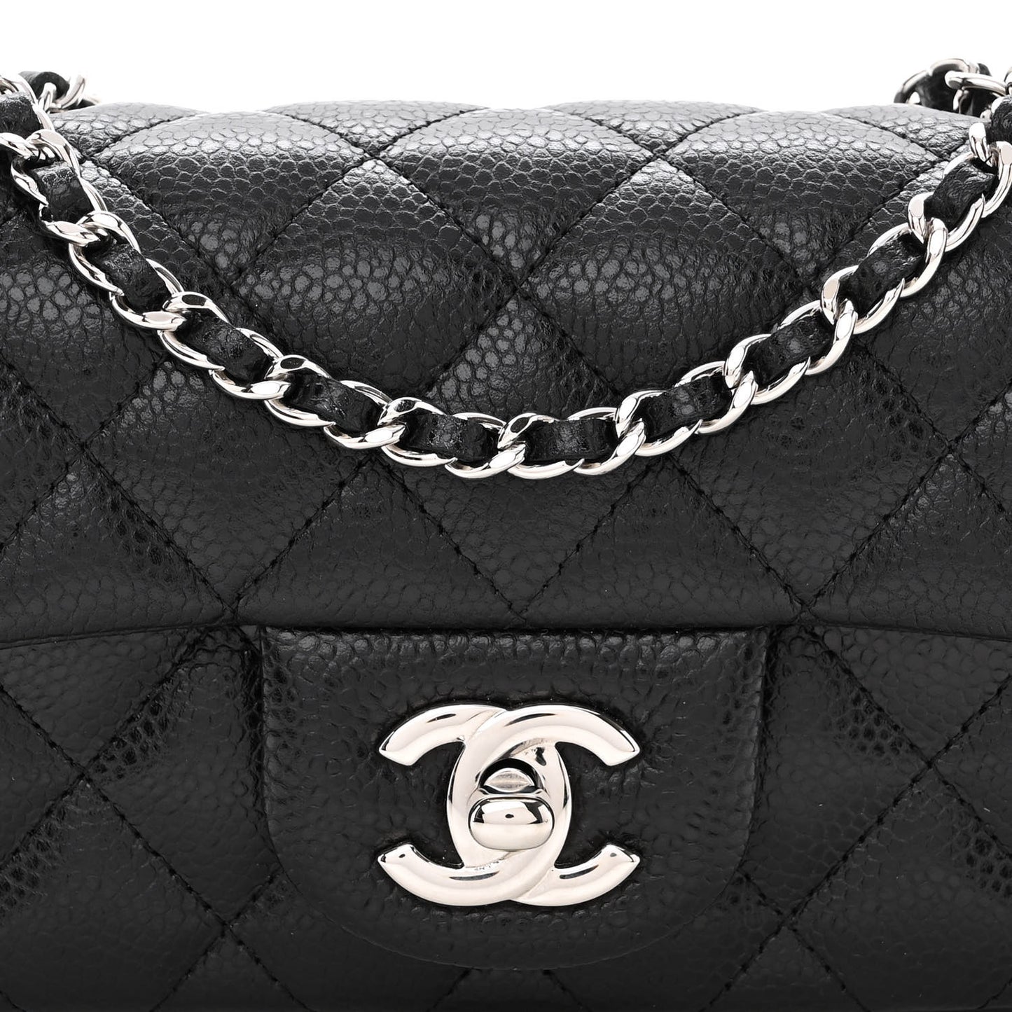 Caviar Quilted Extra Mini Flap Black