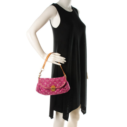 Louis Vuitton Monogram Denim Mini Pleaty Fuchsia 2 of 7