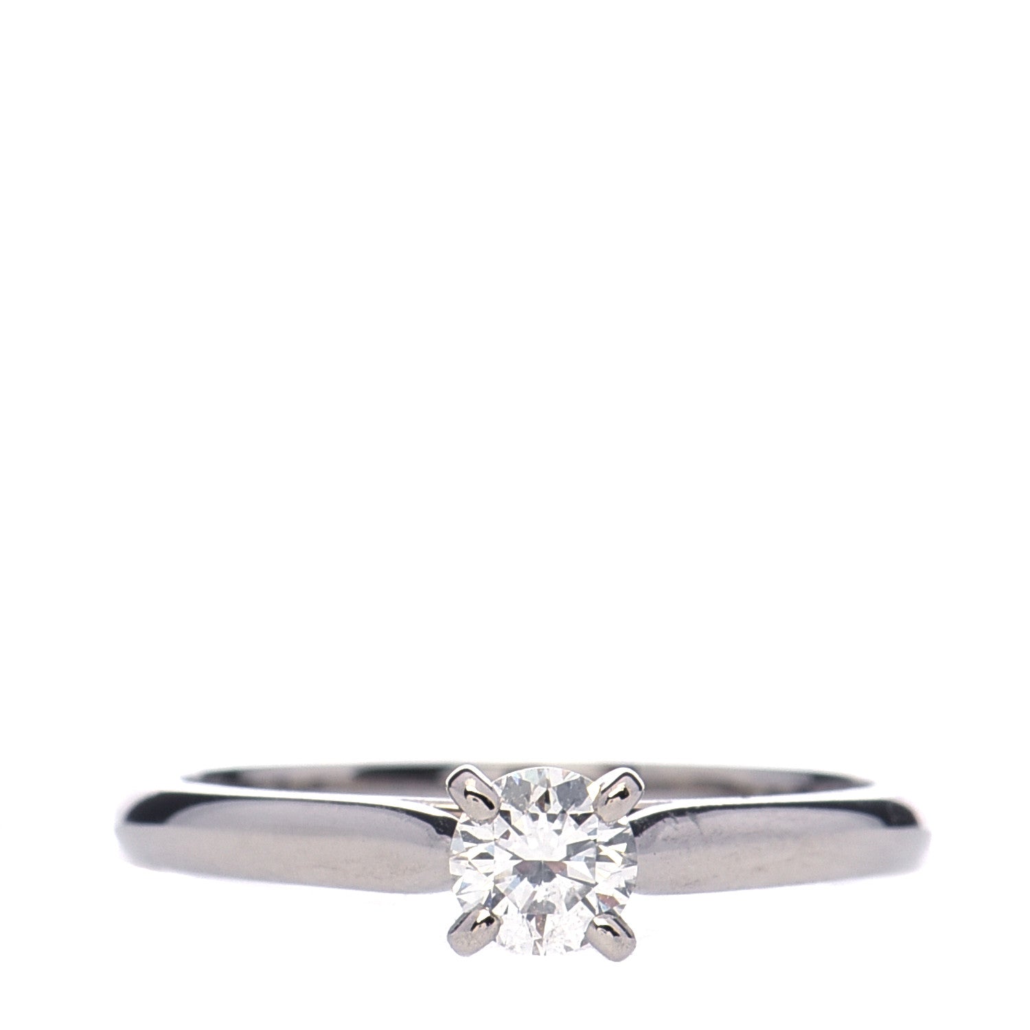 Cartier Platinum Diamond .25ct Solitaire Engagement Ring 48 4.5 1 of 7