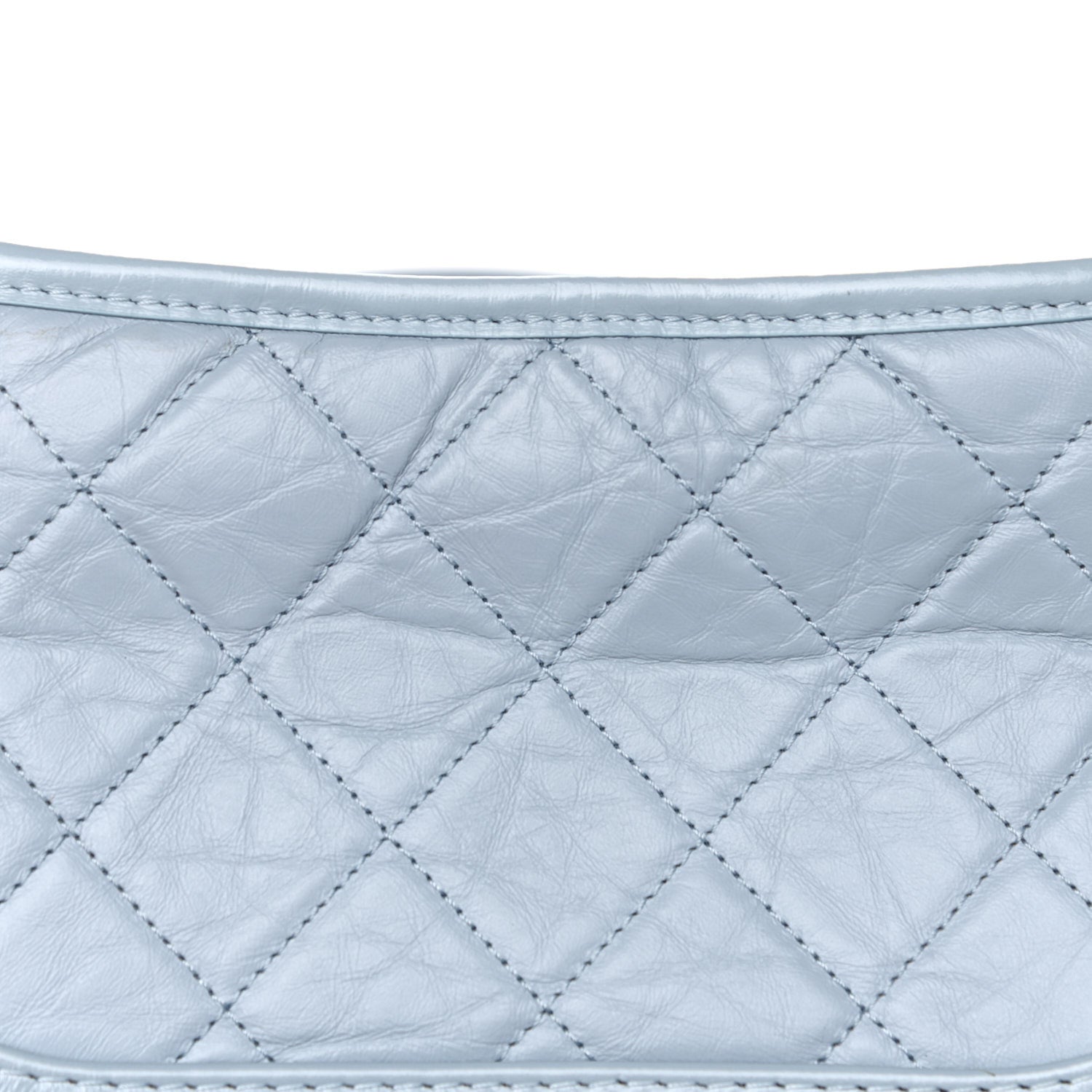 Chanel Aged Calfskin Quilted Small Gabrielle Hobo Light Blue 11 of 12