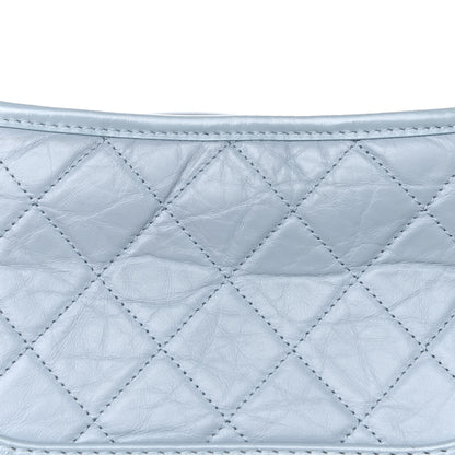 Chanel Aged Calfskin Quilted Small Gabrielle Hobo Light Blue 11 of 12