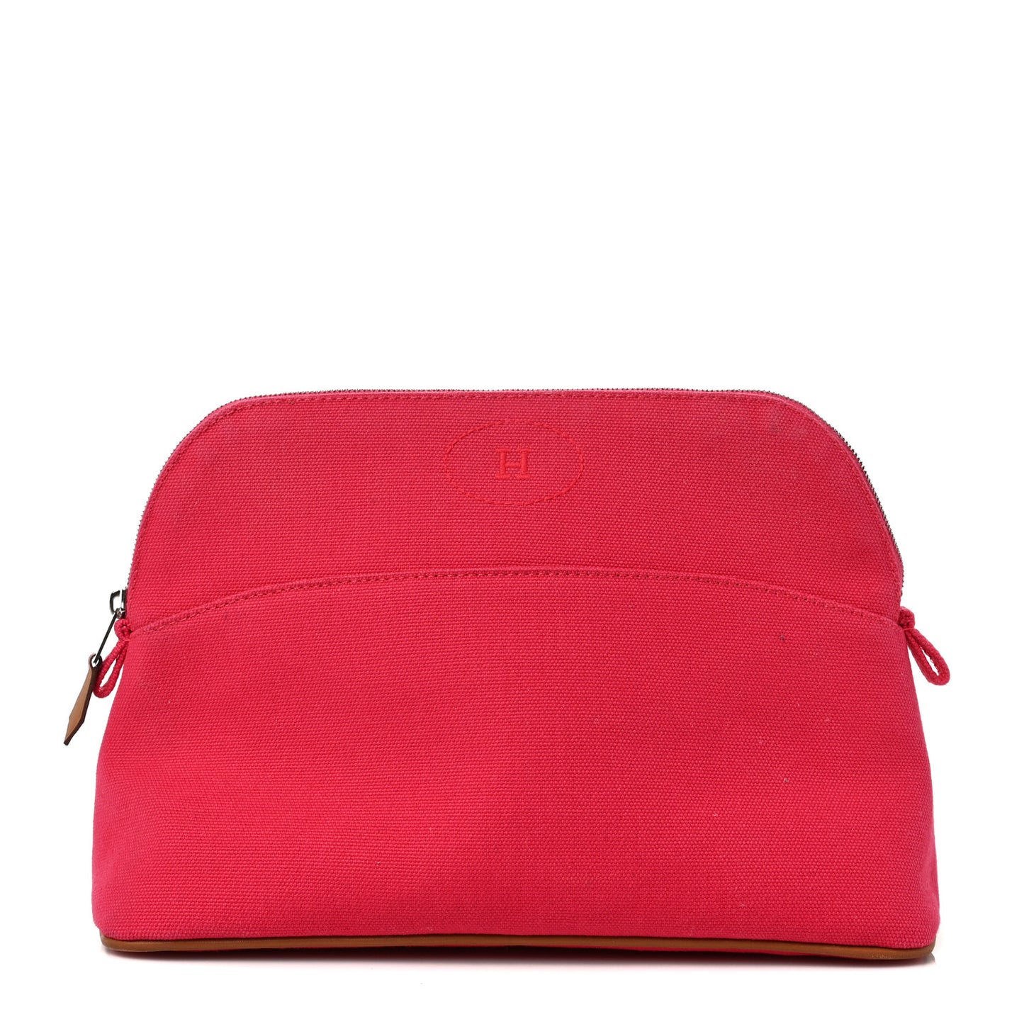 Cotton Canvas Bolide Travel Cosmetic Pouch Hibiscus