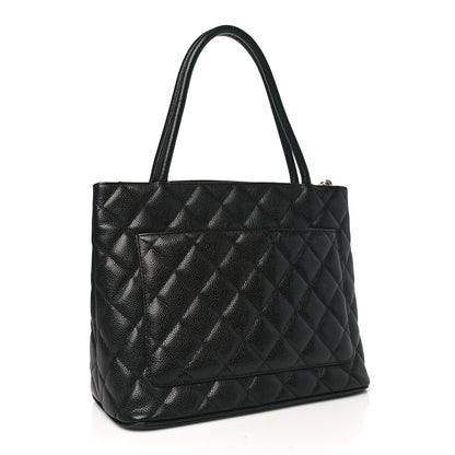 Chanel Caviar Quilted Medallion Tote Black 3 of 10