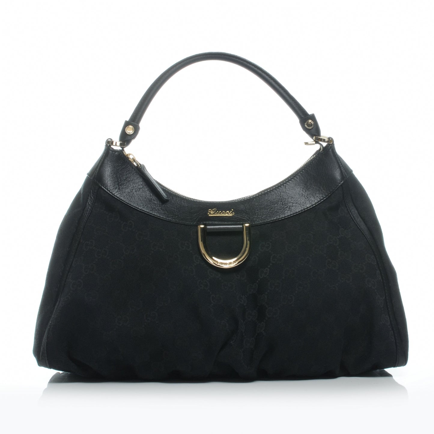 Monogram D Gold Large Hobo Black