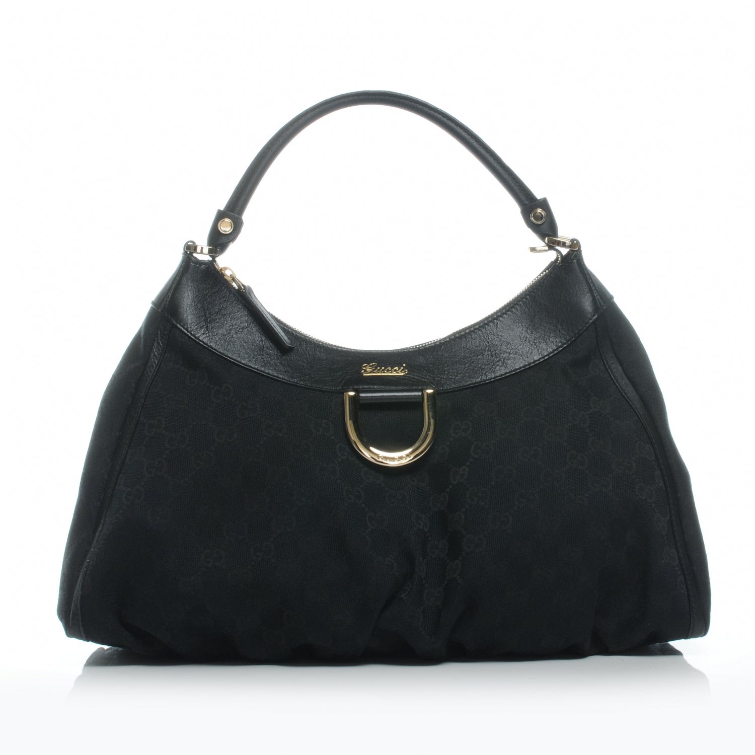 Gucci Monogram D Gold Large Hobo Black 1 of 7